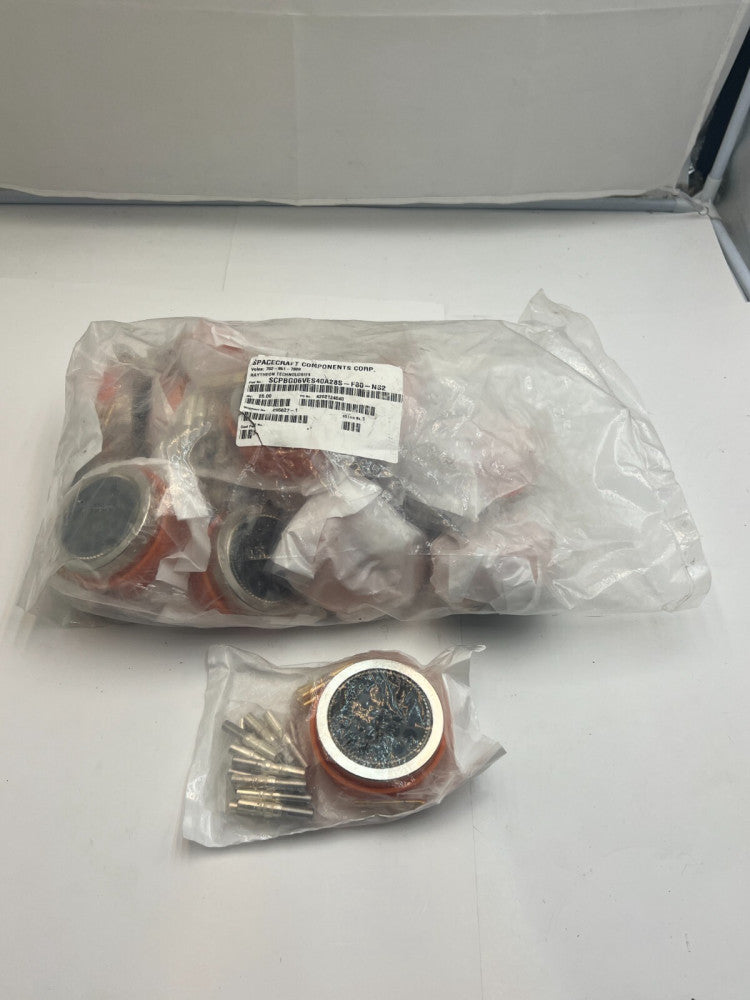 (QTY 25) Spacecraft Components Corp. Circular Connector SCPBG06VES40A28S-F80-NS2