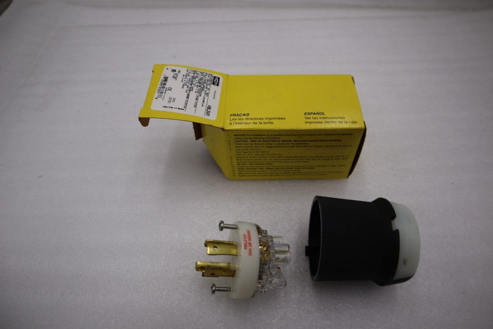 LOT OF 2 - Hubbell HBL2431 Twist-Lock Industrial Male Plug 20A STOCK H466A