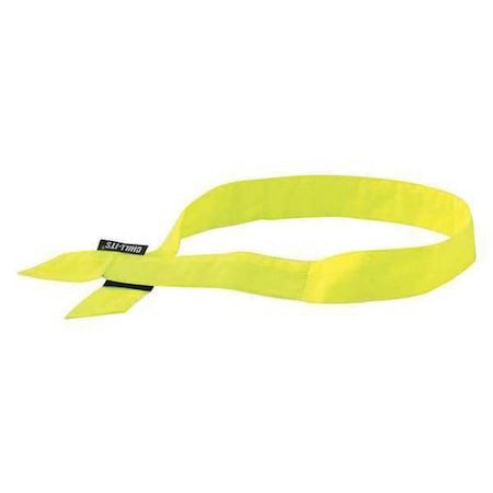 Ergodyne 6705 Bandana, Lime, Solid, Hook-And-Loop