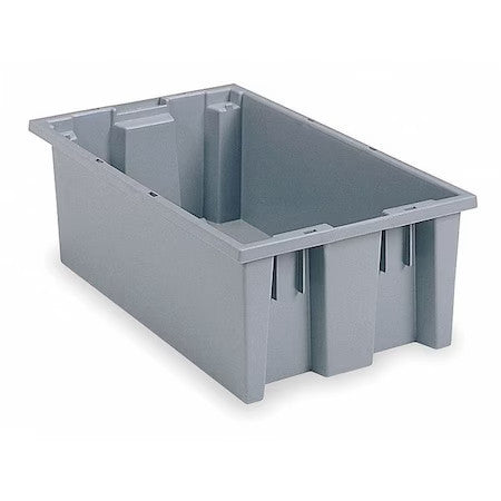 Akro-Mils 35195Grey Stack & Nest Storage Container, 12.9 Gal, 19-1/2 In L X