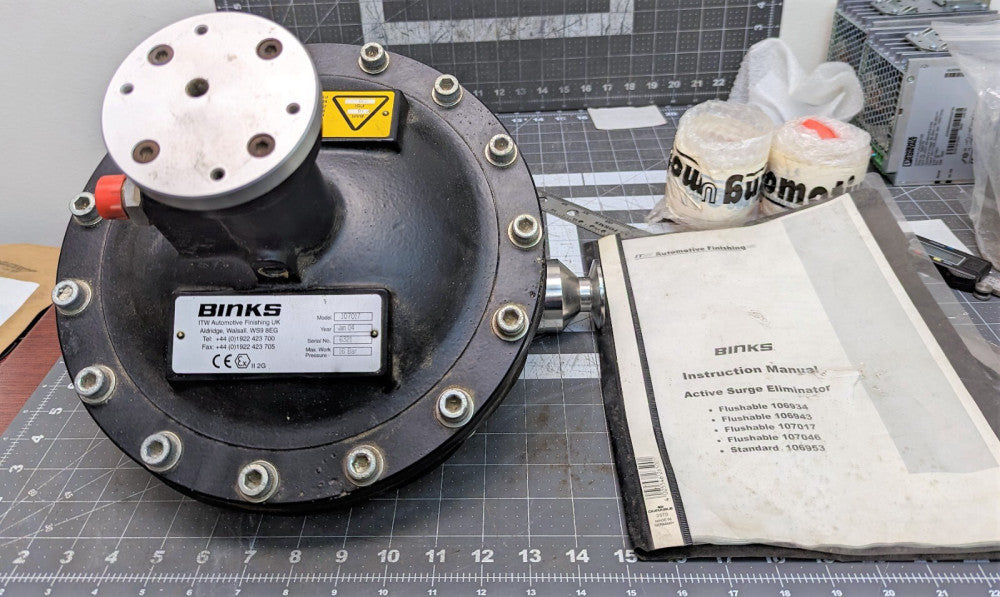 BINKS 104050P-L-L / 107017 ACTIVE SURGE CHAMBER ELIMINATOR NEW  [Z4S5]