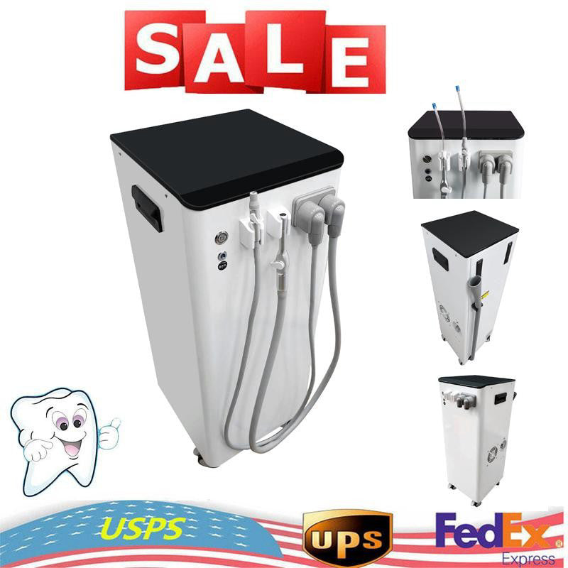 Dental Vacuum Suction Unit Mobile High Vacuum Pump 110V 300L/Min 350W USA FDA 