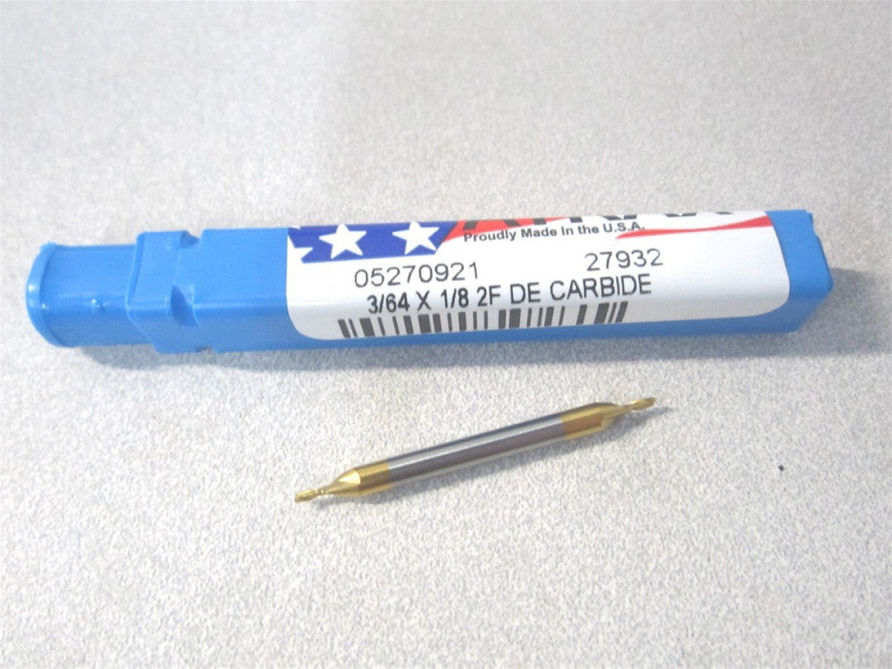Atrax (05270921) 3/64" x 1/8" x 1/8" x 1-1/2" Solid Carbide 2Fl Square End Mill
