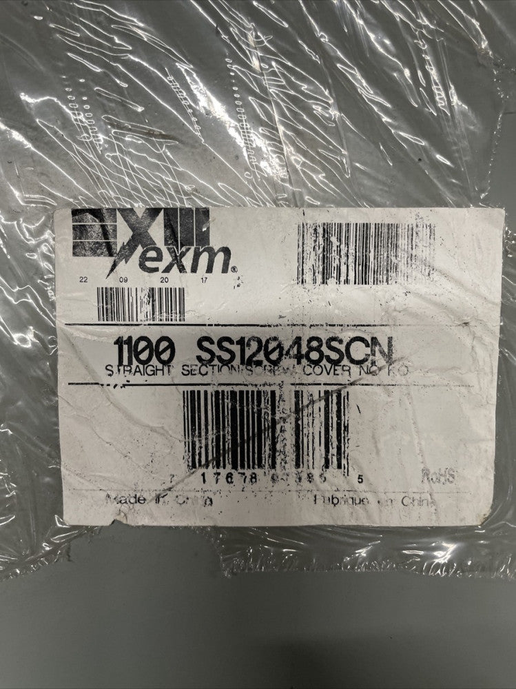 EXM 1100 STRAIGHT SS12048CN 4FT STRAIGHT SECTION SCREW COVER TROUGH