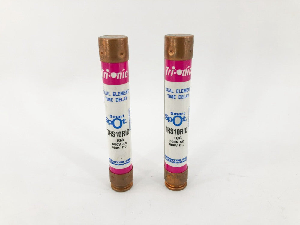 Lot of 2 New Ferraz Shawmut TRS10RID Smart Spot Fuses 10A 600VAC/DC