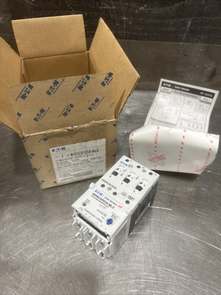 Eaton N101CS1D3A-MLS FVNR Size 1 Starter - Nos Surplus