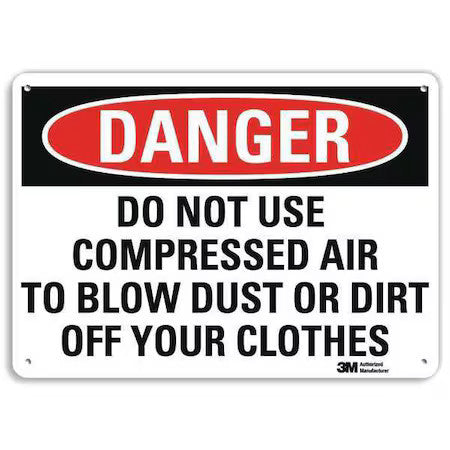 Lyle U3-1373-Ra_14X10 Danger Sign, 10 In H, 14 In W, Vertical Rectangle,
