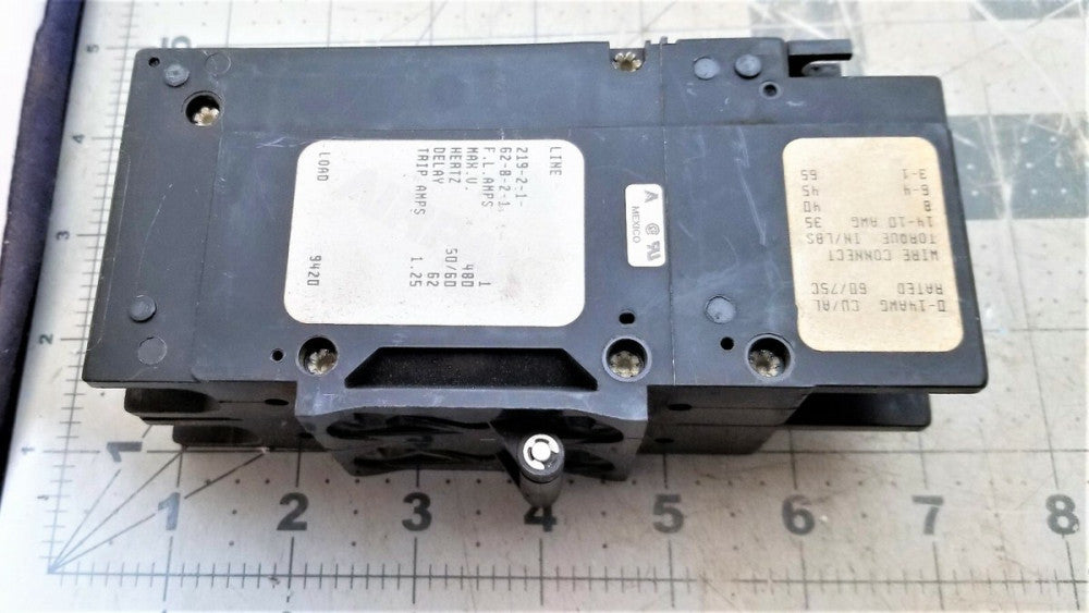 Airpax 219-2-1-62-8-2-1-V 480vac 2P 10A Breaker Tested Working Pull [B6B2]