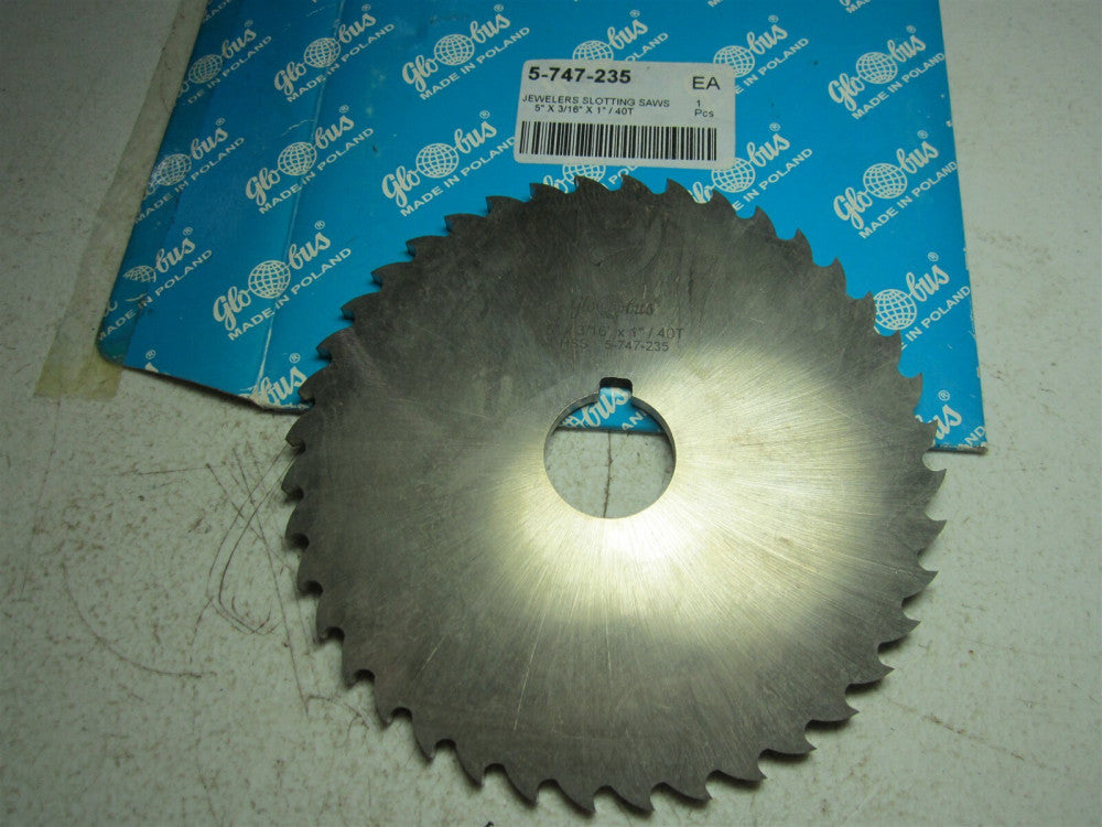 TMX (5-747-235) 5 Diam x 3/16 Width x 1 Hole Size 40 Teeth HSS Slotting Saw