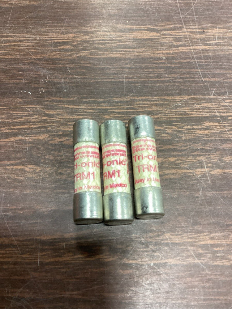Ferraz Shawmut TRM-1 Tri-onic Fuse 1A, Lot Of 3