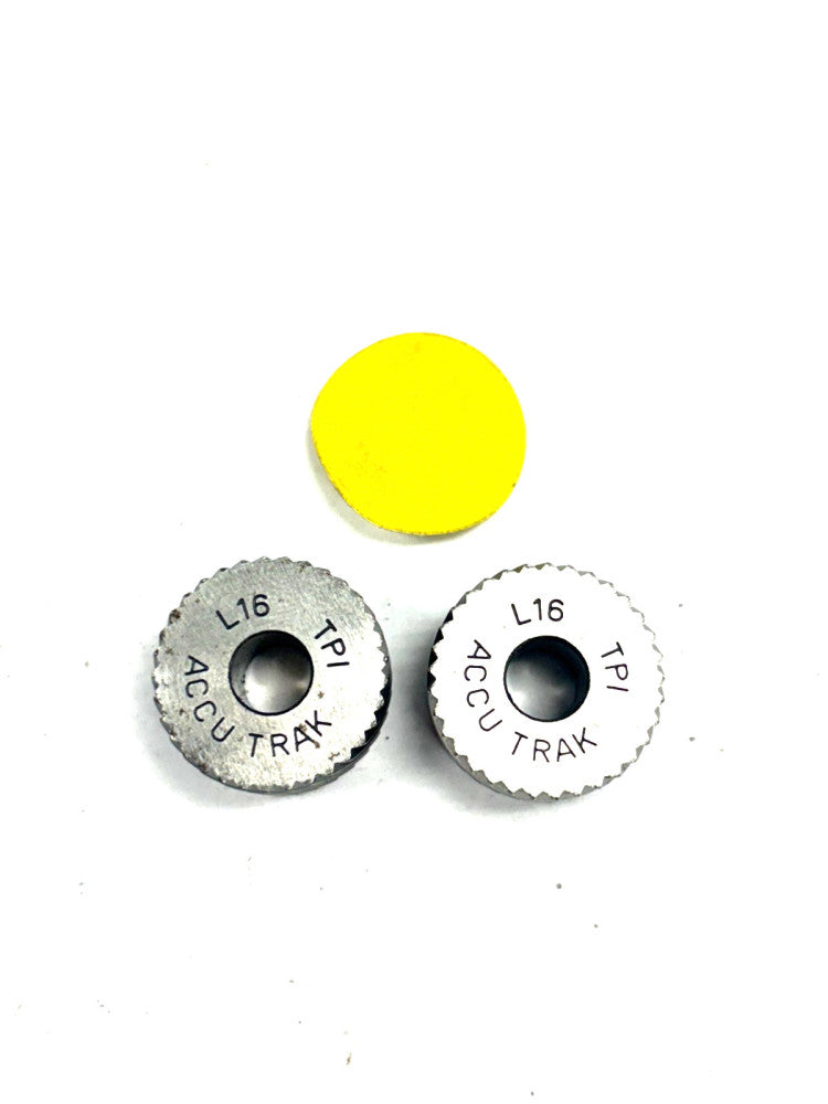 ACCU TRAK TOOL #L16 BEVELED KNURLING WHEEL OD-3/4" ID-1/4" LOT OF 2