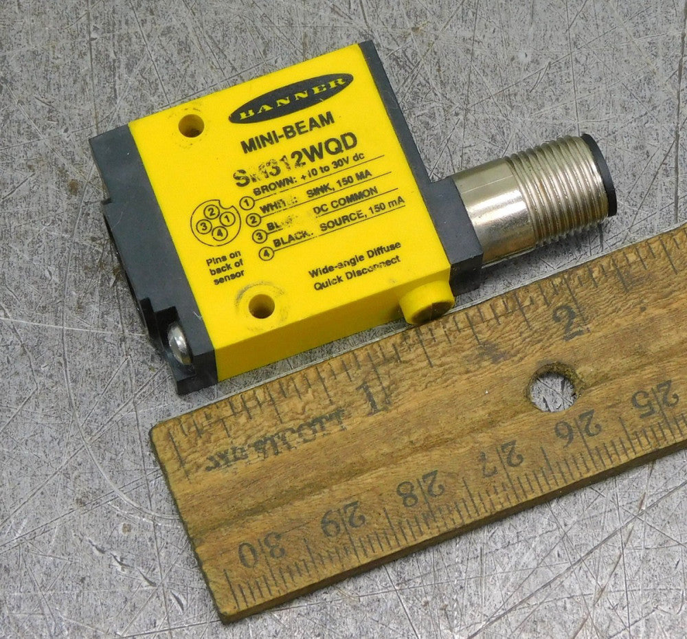 Banner SM312WQD Mini-Beam Photoelectric Sensor 10-30V DC 150mA