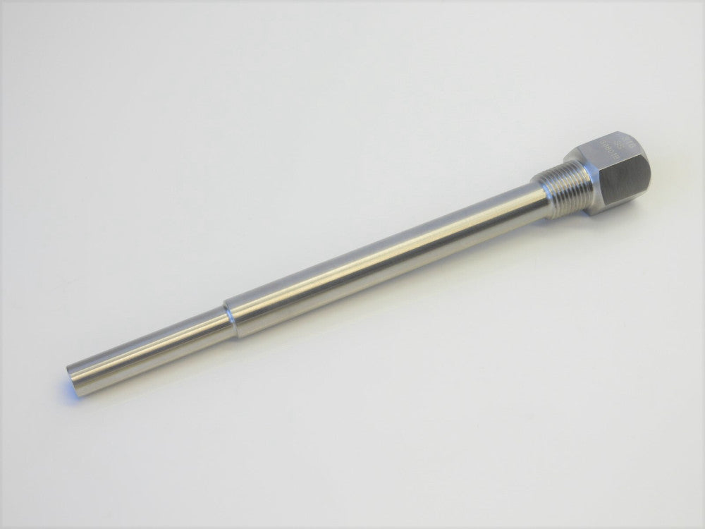Thermowell 9.82" O.A. Length, 316 Stainless Steel, 30801B, 1/2" FNPT, 1/2" MNPT