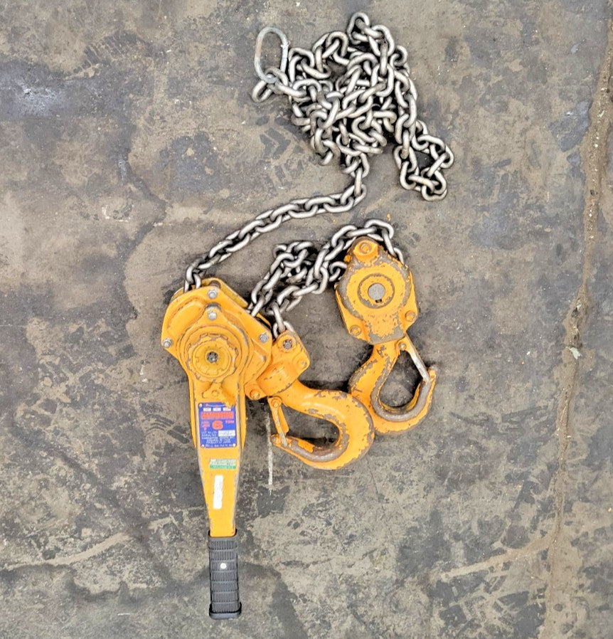 HARRINGTON 6 TON LEVER HOIST CODE LB060B LOT NO L5A-898 CHAIN LENGTH 140 IN.