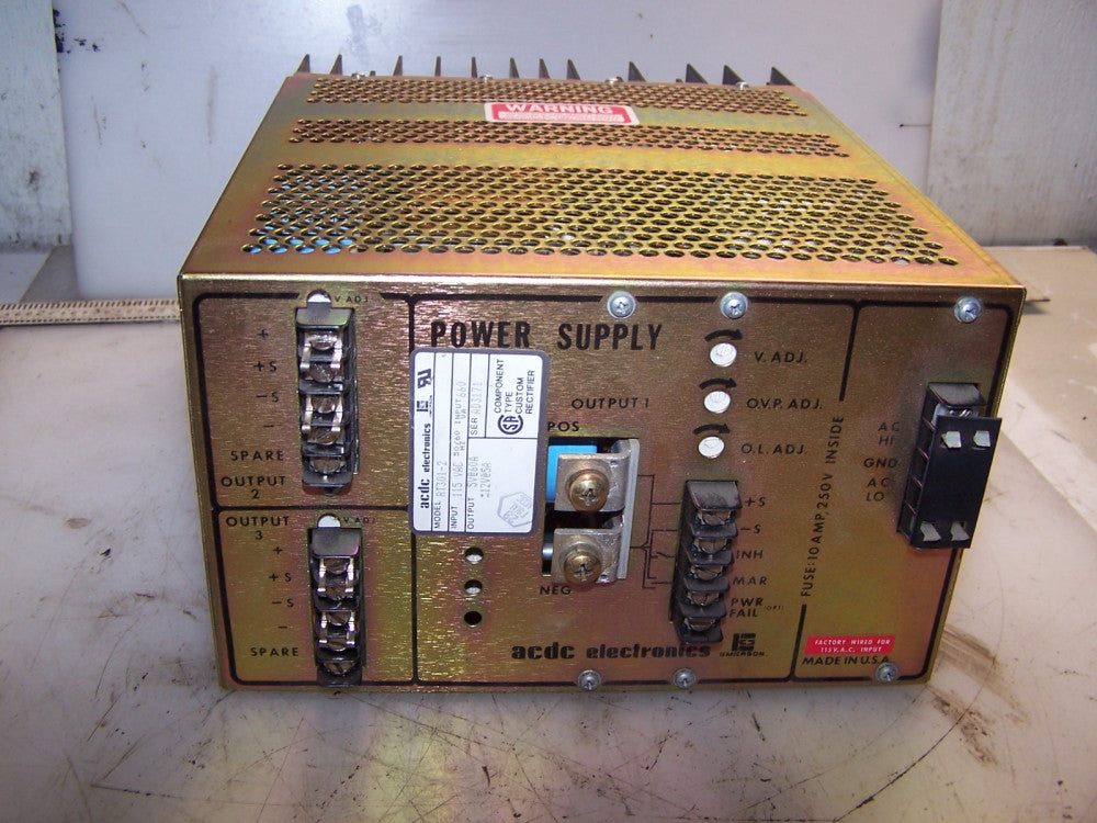 EMERSON 12 / 5 VDC OUTPUT DC POWER SUPPLY 115 VAC INPUT MODEL RT301-2 