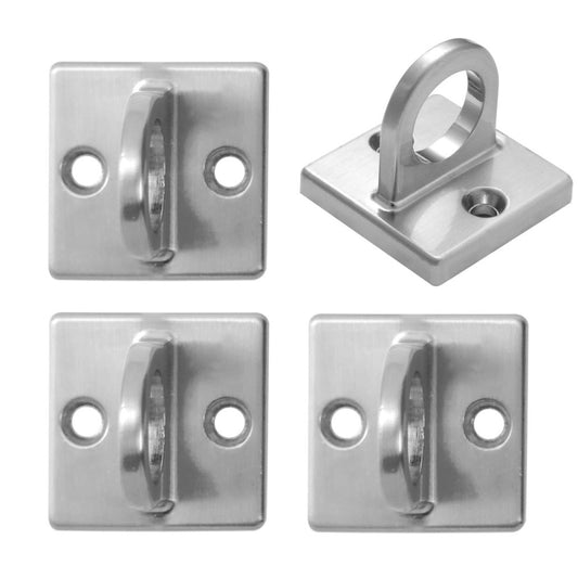 4 Pcs Wall Screw Mount Crowd Control Stanchions Safety Barriers Silver Hanging C