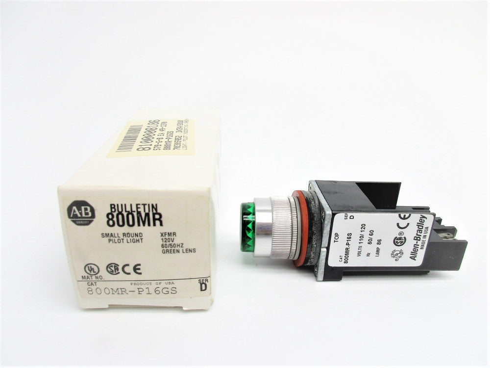 ALLEN BRADLEY 800MR-P16GS SER. D 110/120V (WH) NSMP