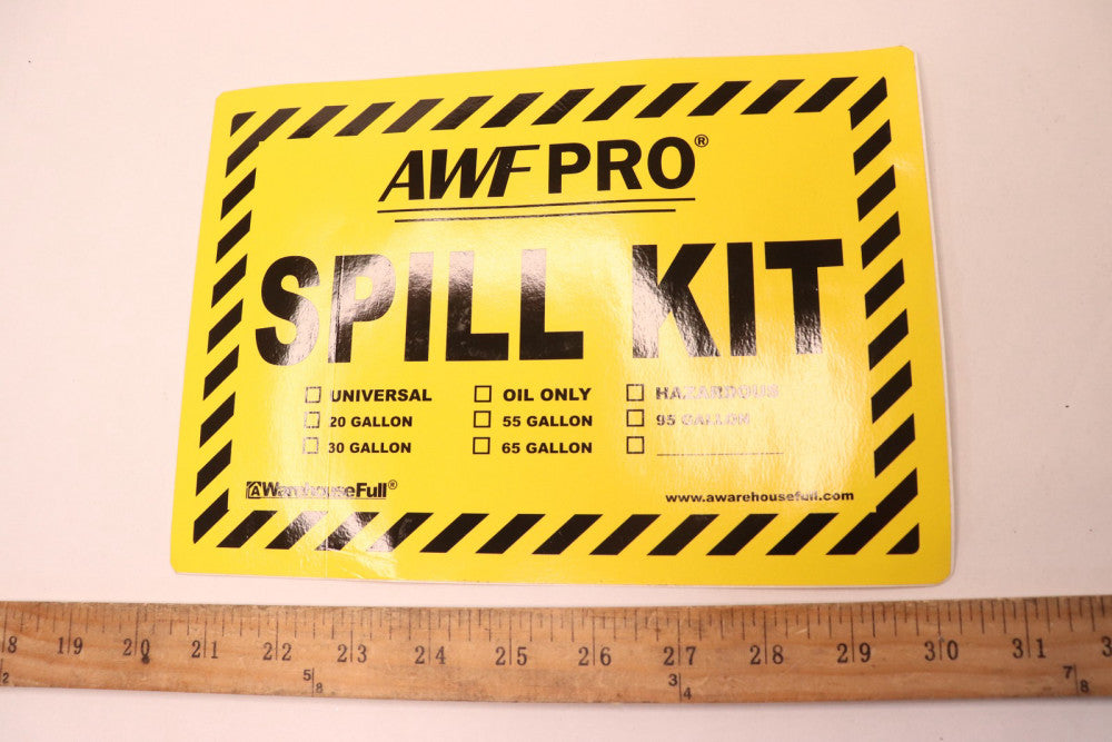 Awf Pro Spill Kit Sign 10" x 7" 