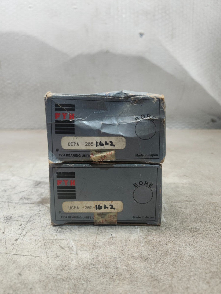 NEW IN BOX LOT OF 2 FYH SHORT BASE PILLOW BLOCK BEARING UCPA-205-16L2