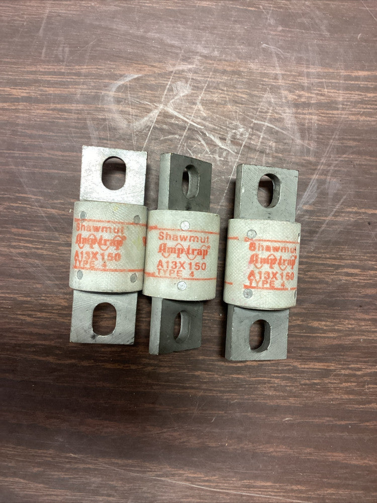 NEW FERRAZ SHAWMUT AMPTRAP 150 AMP FUSE A13X150 150 AMP LOT OF 3