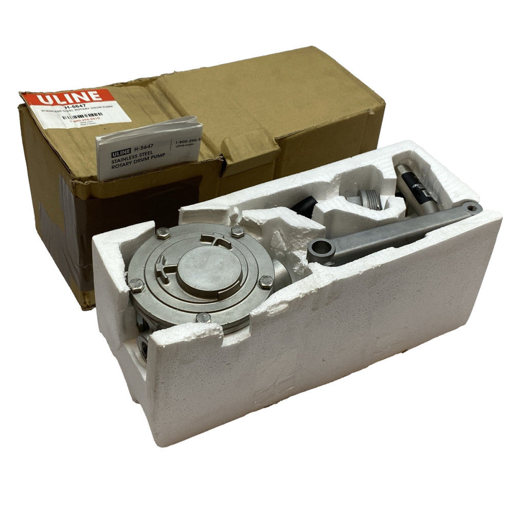 Uline H-5647 Stainless Steel Rotary Drum Pump