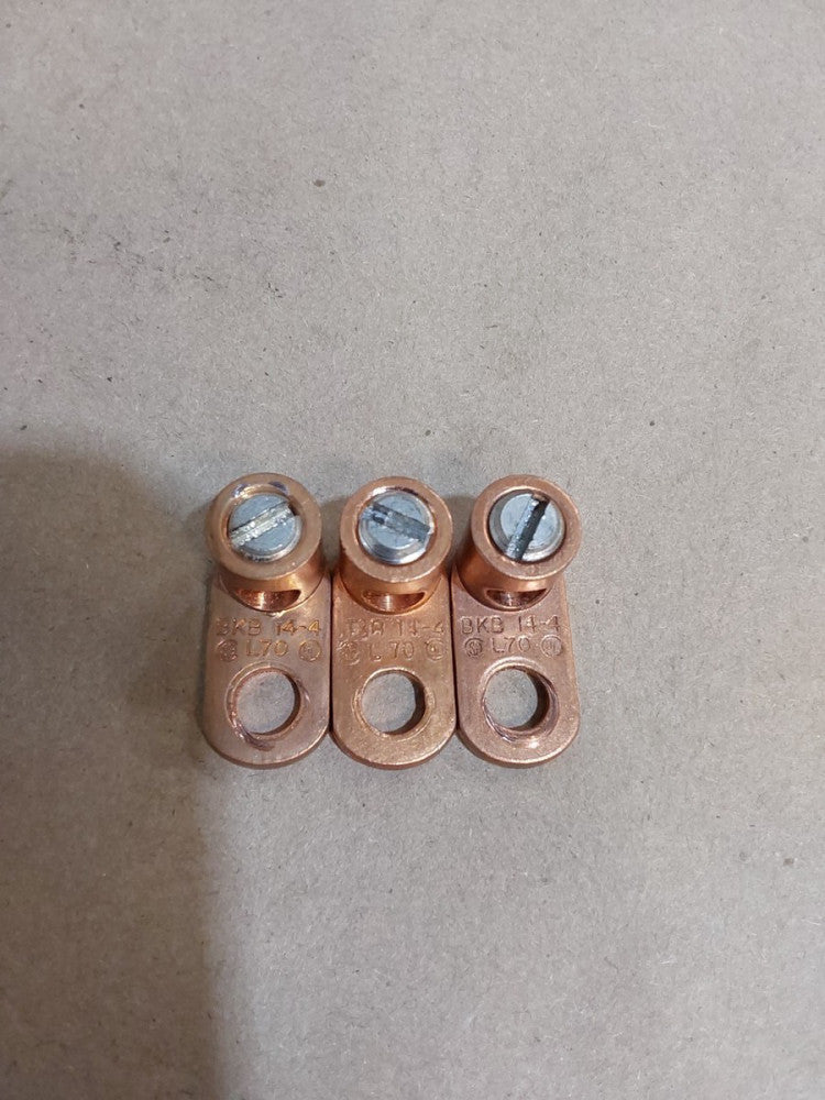 3PC Set Thomas & Betts BKB14-4 L70 Copper Mechanical Lug Connector Single Barrel