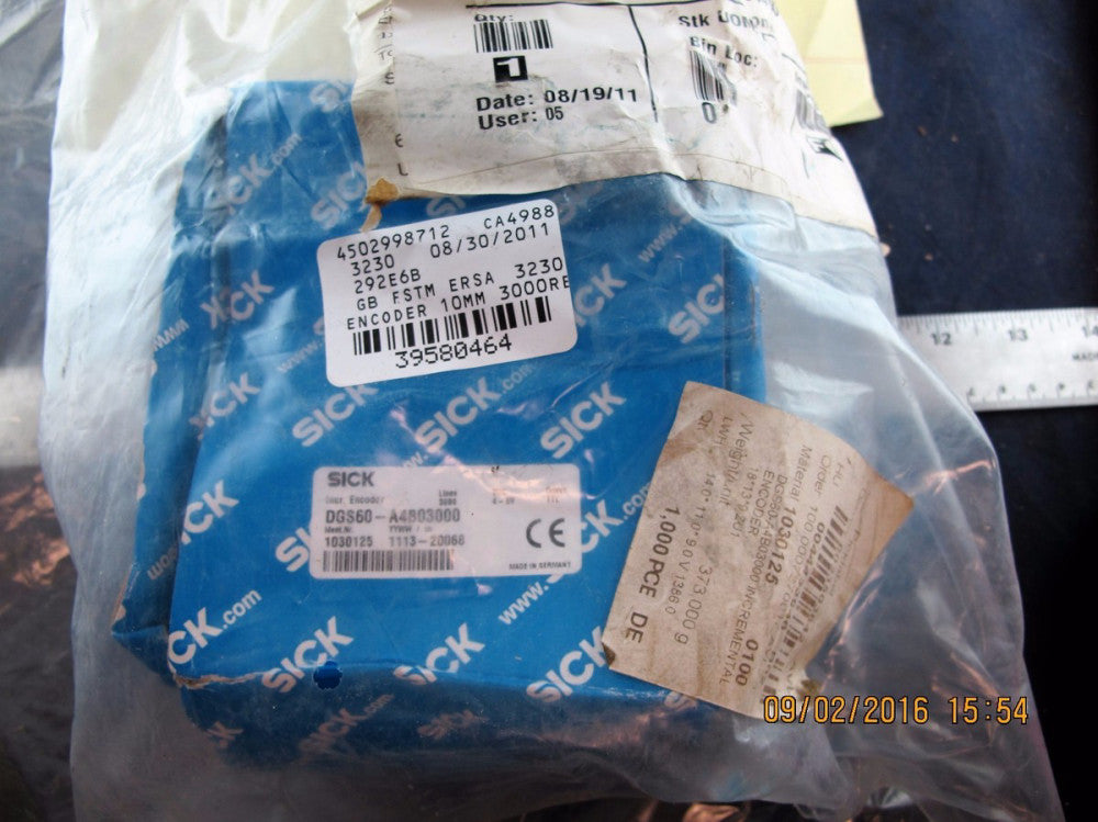 SICK DGS60-A4B03000 INCREMENTAL ENCODER 03000 Lines, 5V / TTL [B7BB]
