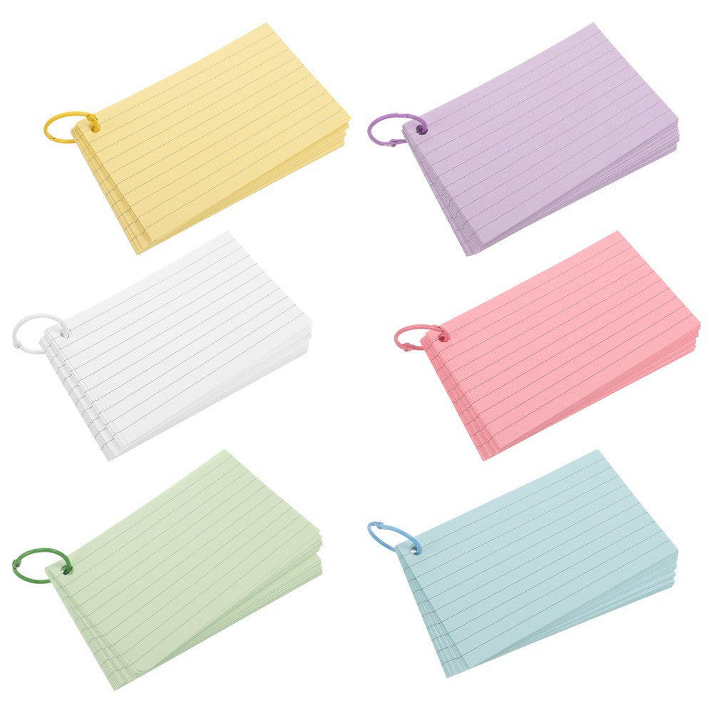  Notebook Child Baby Card Rings Colored Flash Cards Studying Essentials