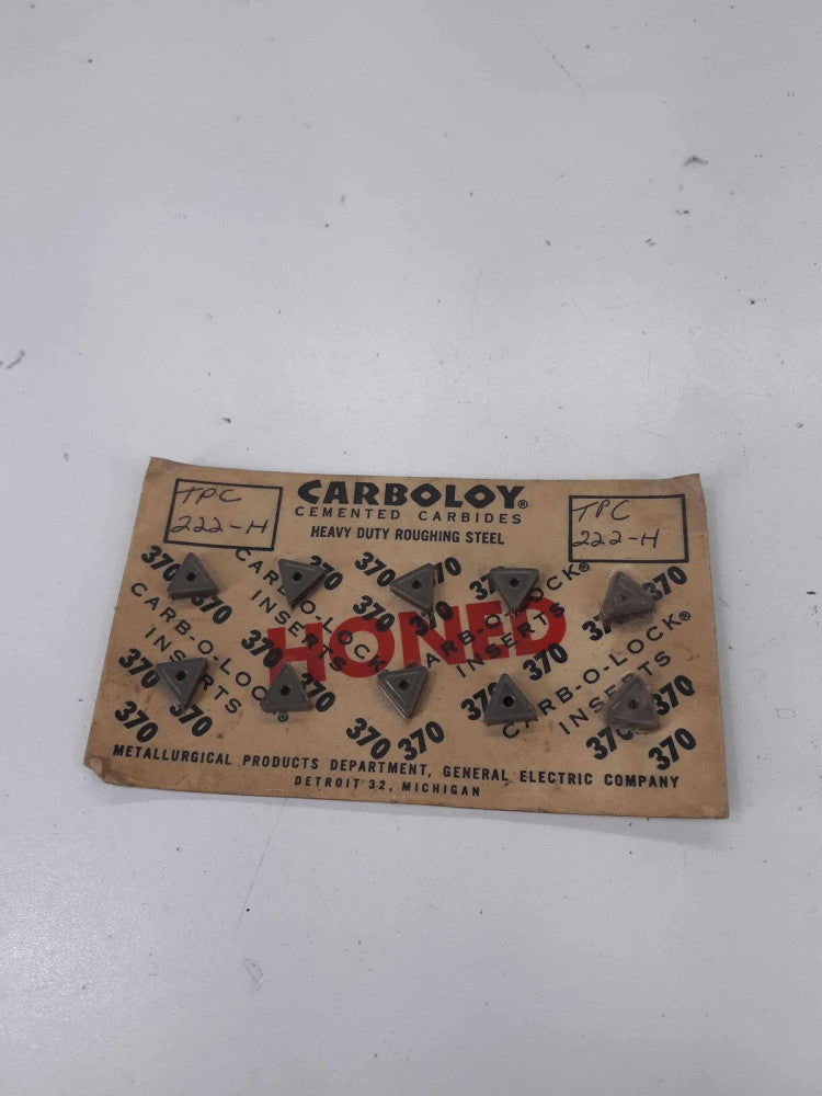 Carboloy TPC 222-H 370 Carbide Inserts 10pcs