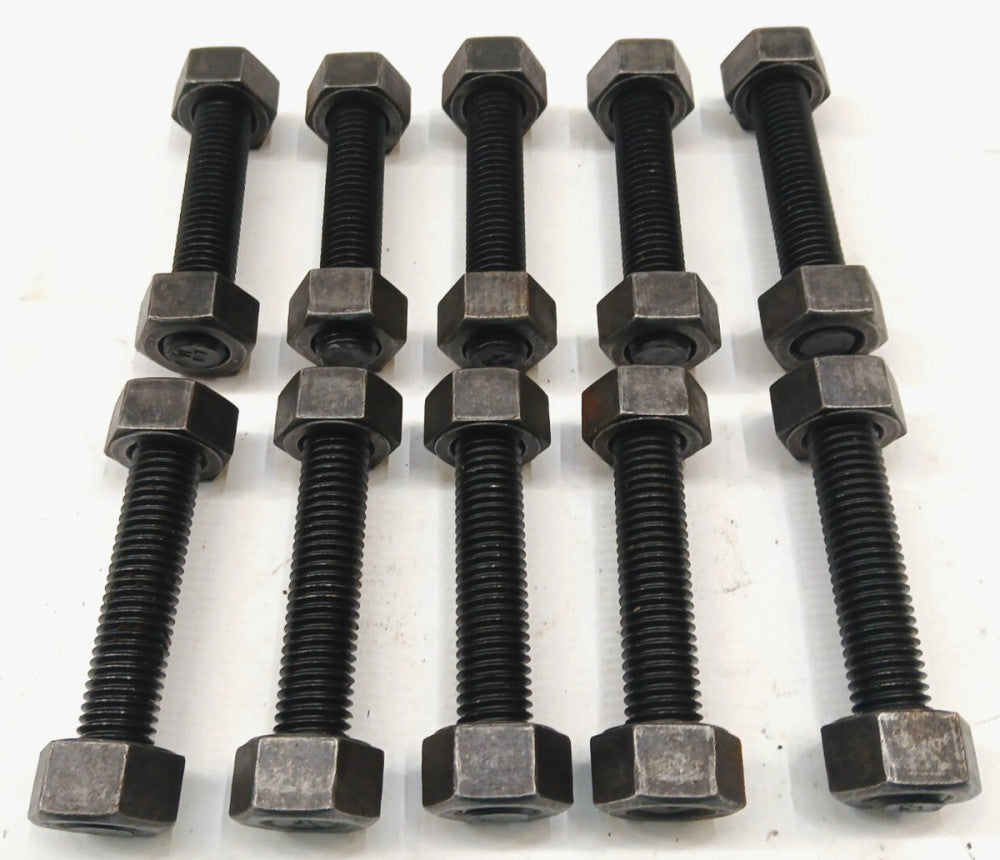 THREADED ROD 5/8-11 X 3-3/4 GR A193 B7 W/2 5/8-11 A194 GR 2H NUT   LOT OF 10