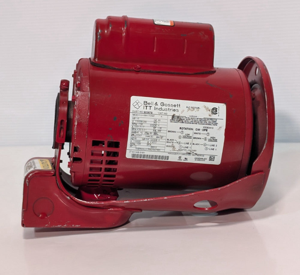 Bell + Gossett ITT Industries A-C Motor Mod KQH56A17D59F 1/3HP, 1PH, 1725RPM