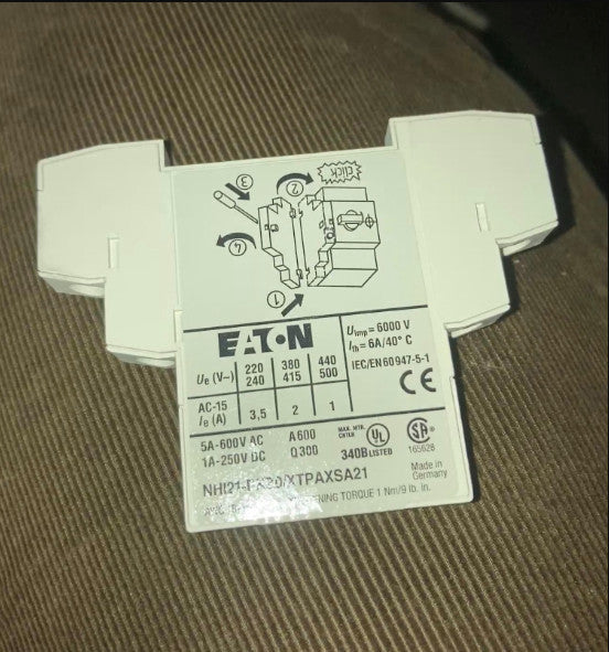 Eaton Moeller series NHI standard auxiliary contact
