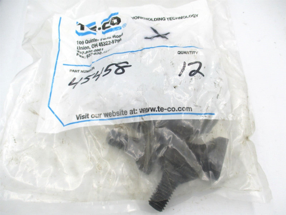 TE-CO (45458) 1/2-13 4140 Steel Black Oxide Heavy Duty T-Slot Bolts - Pack of 12
