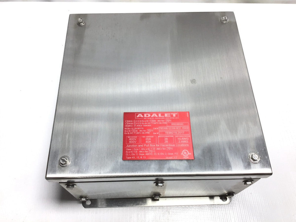 Adalet TSC4X6-121206-BCD R5406 Screw Cover Terminal Enclosure Stainless Steel