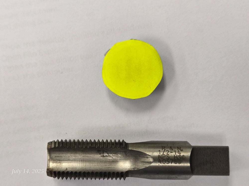 R&N 1/2"-14 STRAIGHT FLUTE PLUG CHAMFER TAP