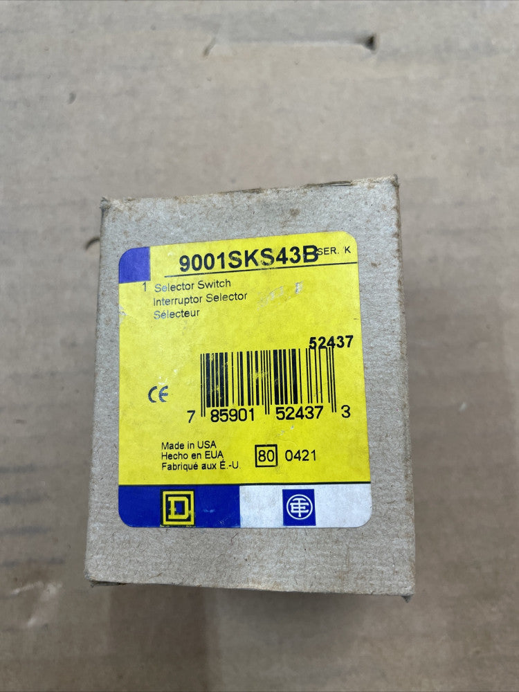 New Open Box Square D 9001-SKS43B Selector Switch