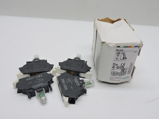 (4) Schneider ZBVG55 Light Block Switch Indicators