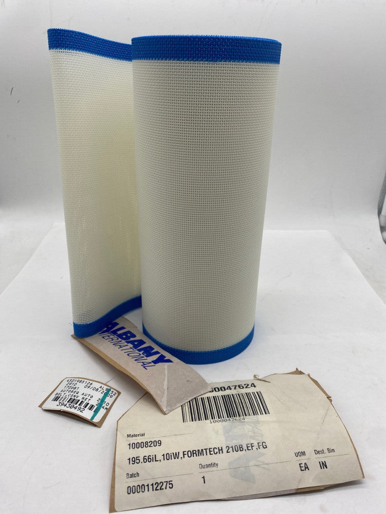 Albany Int. Co. FORMTECH 210B,EF,FG Conveyor Belt 10" Width X 195.66" Length 