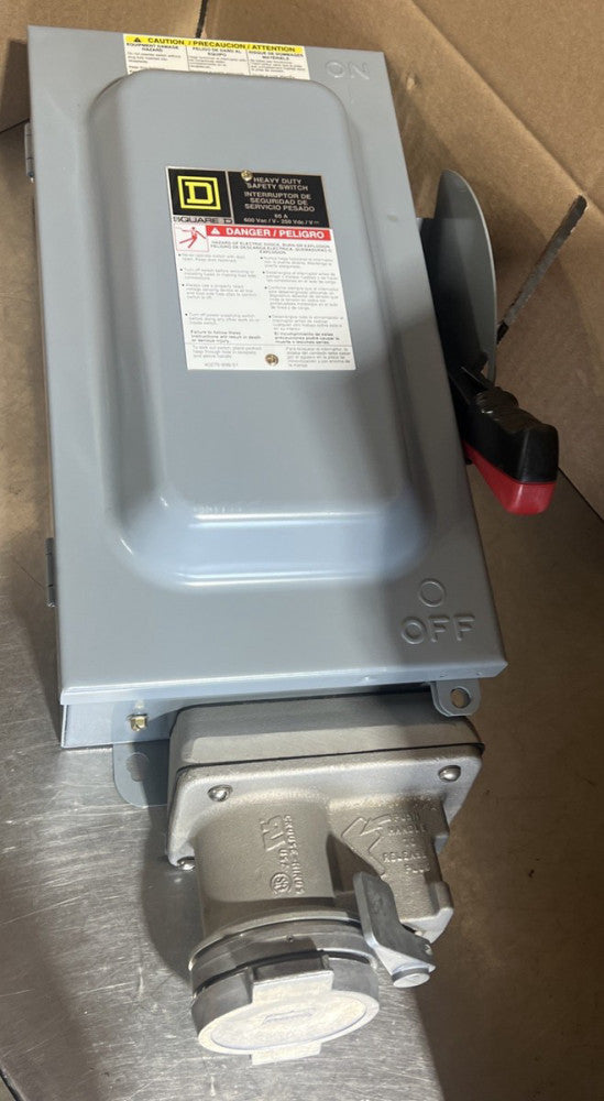 Square D Fusible Safety Switch H362AWC, 600V AC, 60A, 3PH, Crouse-Hinds Arktite
