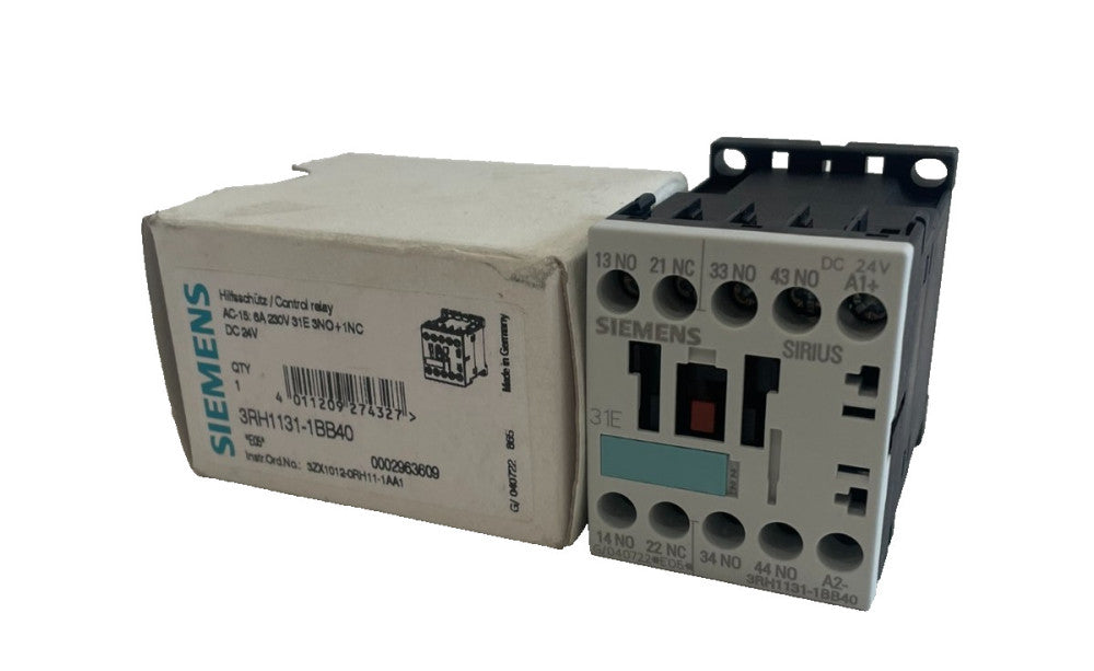 NEW SIEMENS 3RH1131-1BB40 CONTROL RELAY 3RH11311BB40