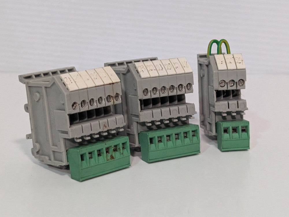 Lot of 15 Phoenix Contact UK3-MVSTB-5.08 DIN terminal blocks 5.08mm 250V