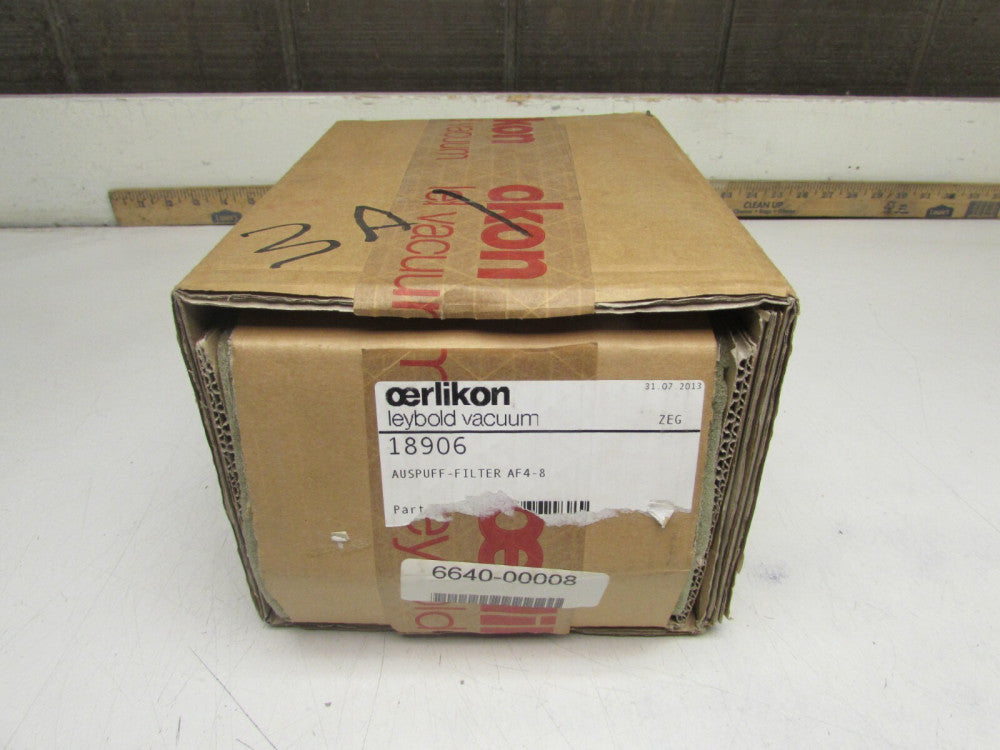 LEYBOLD 4-8 OIL EXHAUST FILTER FOR VACUUM PUMP! NEW IN BOX! MAKE OFFER!
