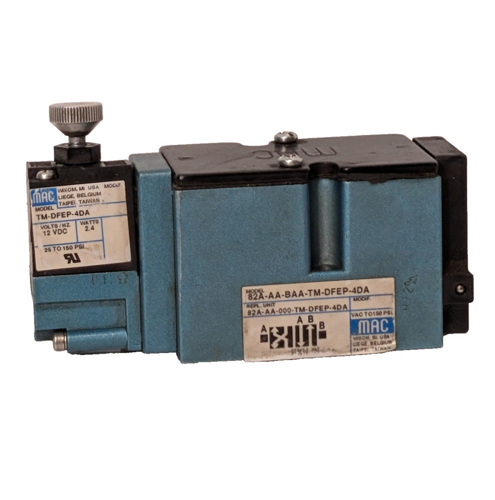 MAC Valves 82A-AA-BAA-TM-DFEP-4DA Pneumatic Solenoid Valve, 2.4 Watts, 12 VDC