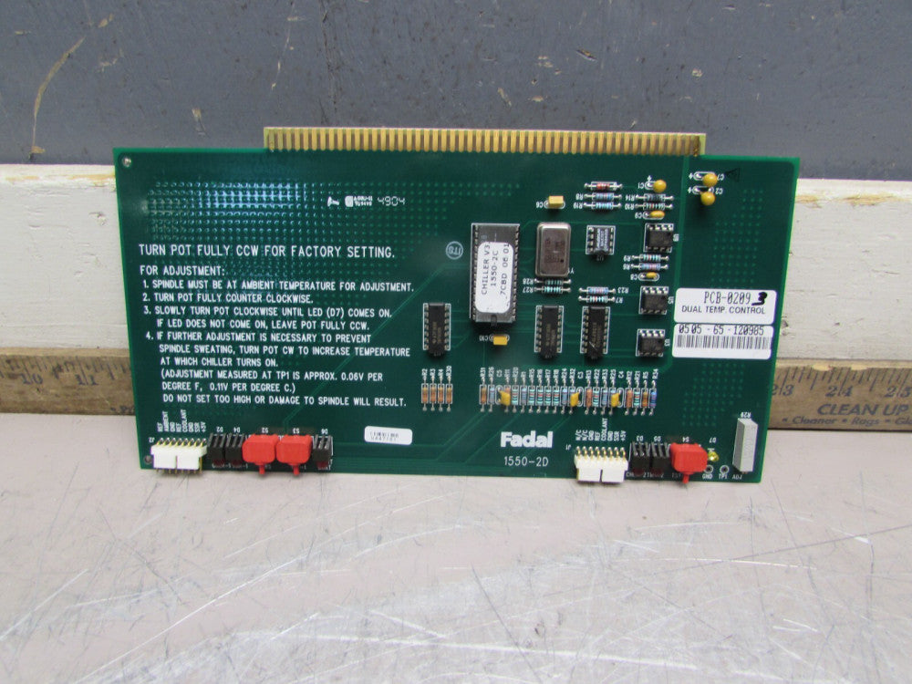 Fadal 1550-2D , PCB-0209 DUAL TEMP. CONTROL CARD, GOOD TAKEOUT! MAKE OFFER!