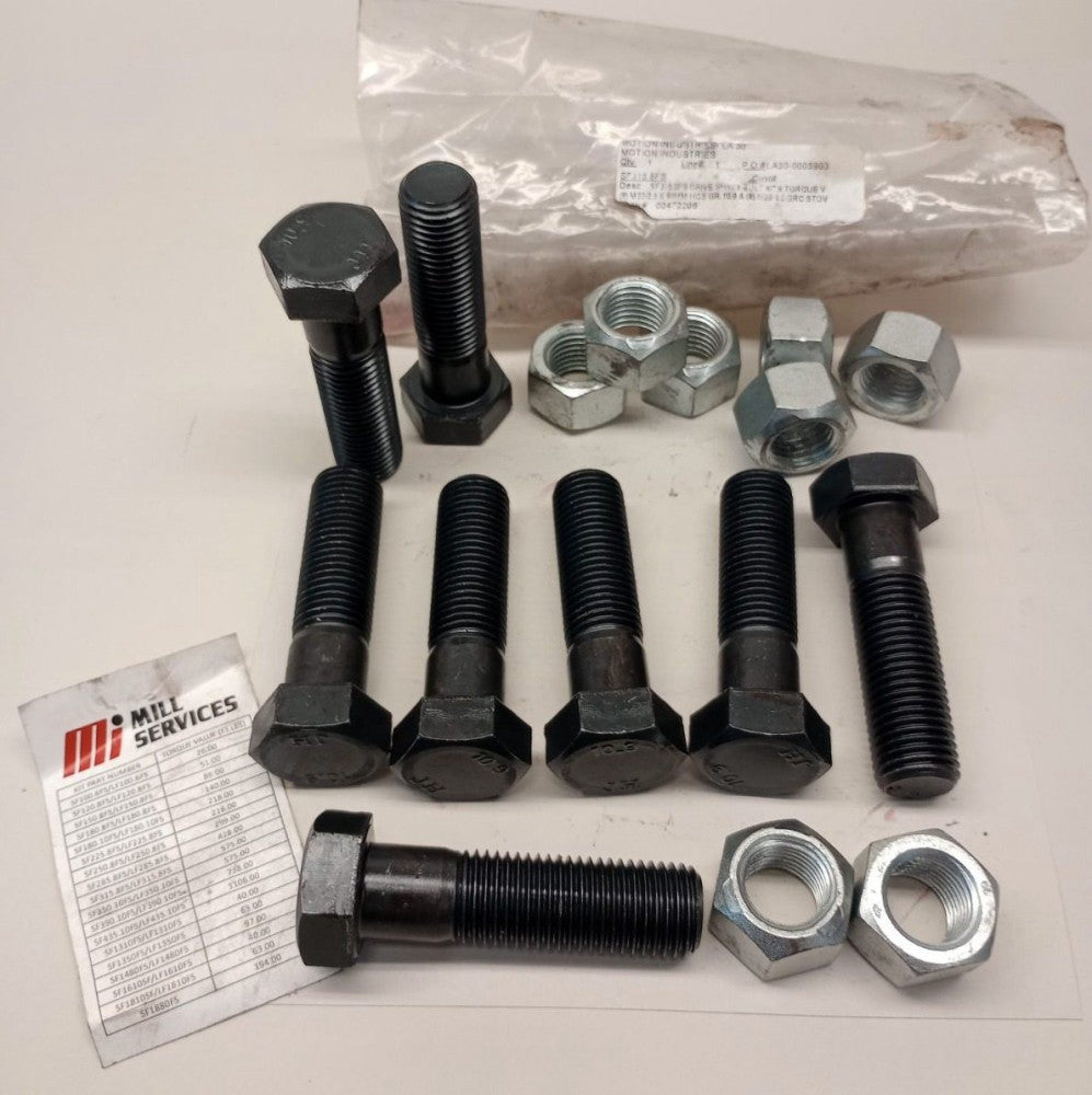 Motion SF315.8FS Drive Shaft Bolt Kit M22-2.5 x 80mm (Set of 8 bolt/nuts) 10.9