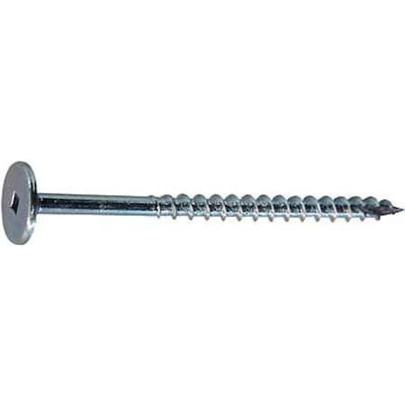 Zoro Select Phz8.4 -1000Pc Wood Screw, #10, 3 15/16 In, Zinc Plated Steel Flat