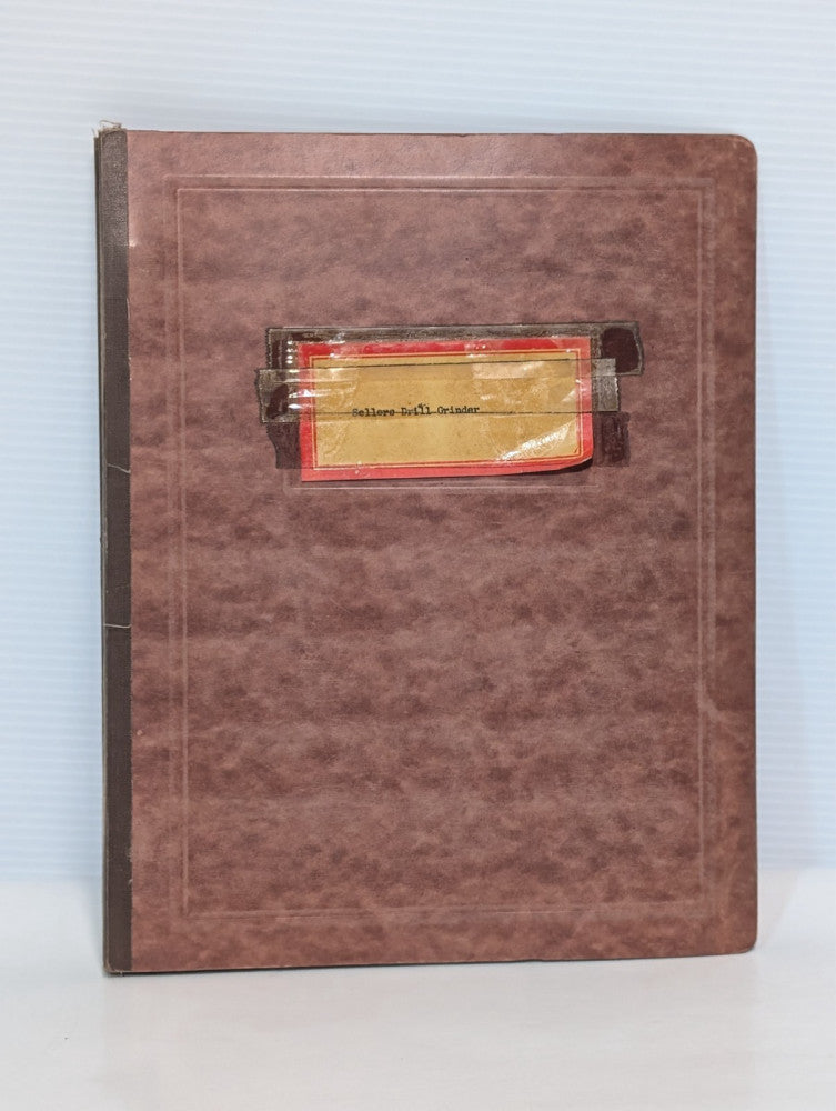 Sellers Drill Grinder Manual 6G Model Instructions Vintage Guide