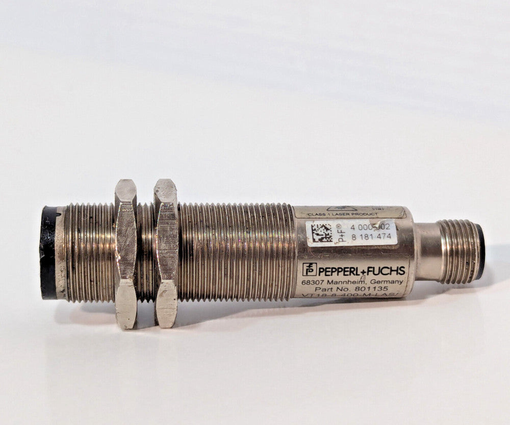Pepper+Fuchs VT18-8-400-M-LAS/40a/118/128 Photoelectric Sensor, 801135, 10-30VDC