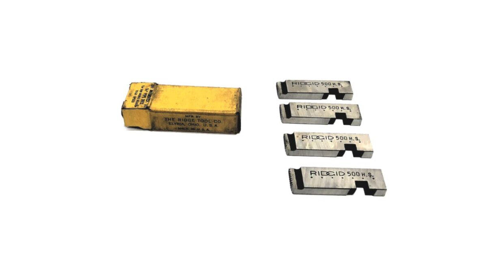 Ridgid Pack of (4) 1/4 INCH Pipe Dies For 500 H.S. Mono Heads NOS