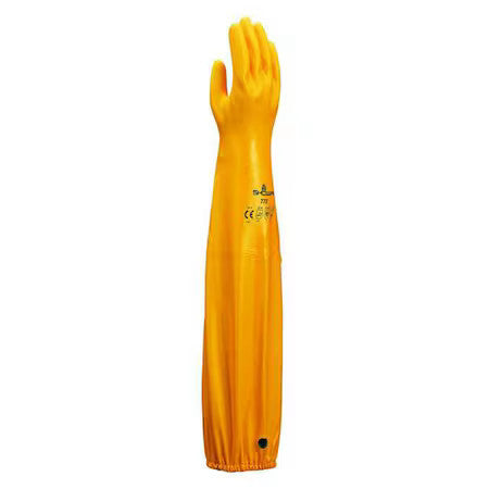 Showa 772S-07 772 Chemical Resistant Gloves, Nitrile, 25 1/2 In L, 40 Mil,